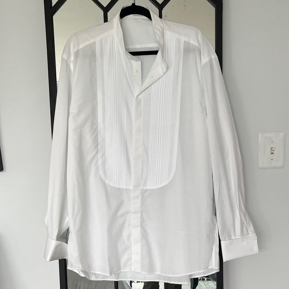 LAZO Tuxedo Shirt Fine Sewn Pleat Bib Lightweight Cotton 16/41